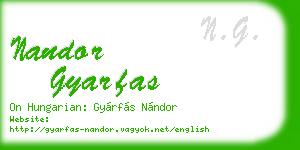 nandor gyarfas business card