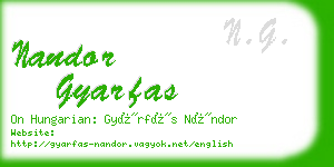 nandor gyarfas business card